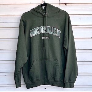 R SPORT Vermont Hoodie Hunter Forest Green Casual Proctorsville VT Men’s Size L
